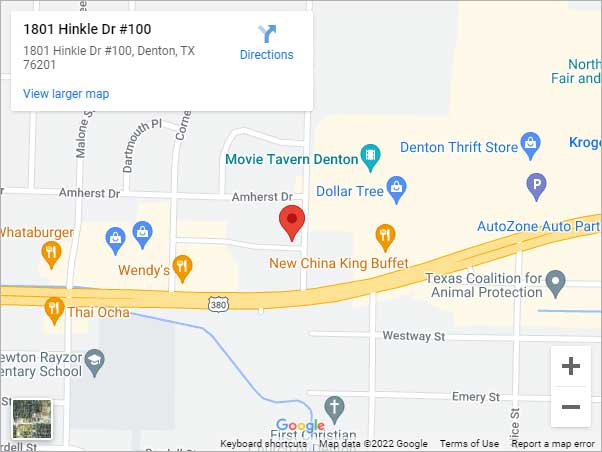 Directions to Pain Management Clinic in Denton, TX