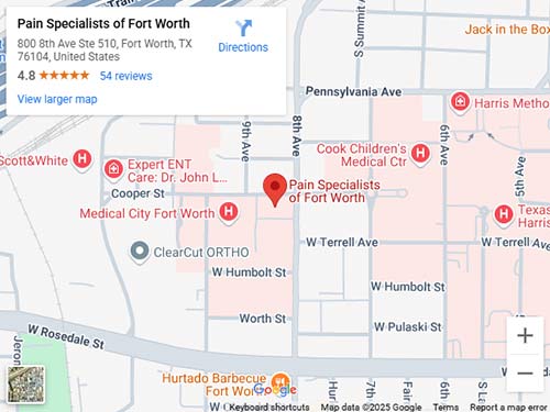 Get Directions to Pain Specialists of Frisco in Fort Worth, TX